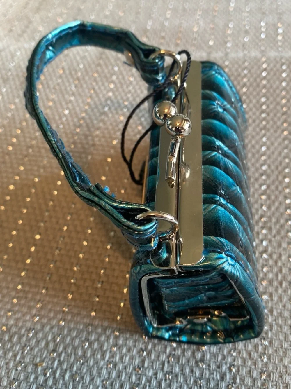 Metallic Teal Mini Lipstick Holder